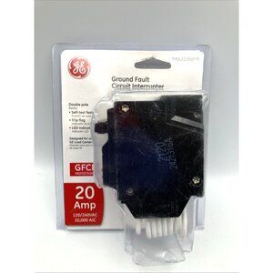 GE THQL2120GFTP 20 Amp Double Pole Ground Fault Breaker with Self-Test